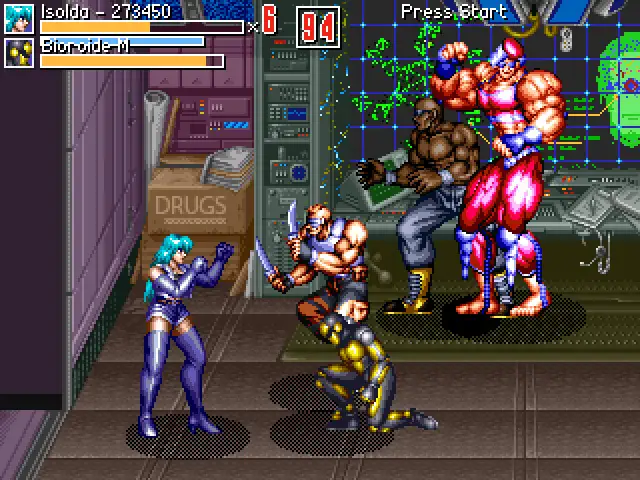 Habitación del segundo jefe del Nuevo Beat 'em up en OpeBOR.