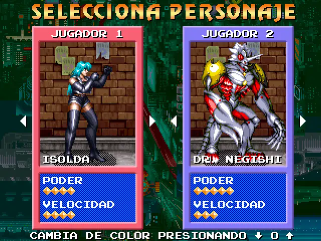 Pantalla de selección de personajes, el nuevo personaje Dr. Negishi es jugable en el demo