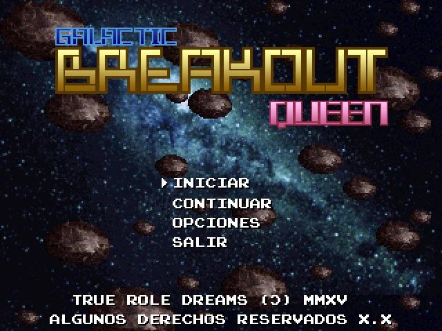 What's new for True Role Dreams in 2017: Galactic Breackout Queen Title Screen